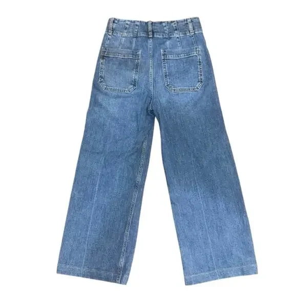 PILCRO Wide Leg Cropped Jeans, Size 29 (8) - Picture 3 of 14